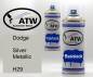 Preview: Dodge, Silver Metallic, H29: 400ml Sprühdose + 400ml Klarlack - Set, von ATW Autoteile West.